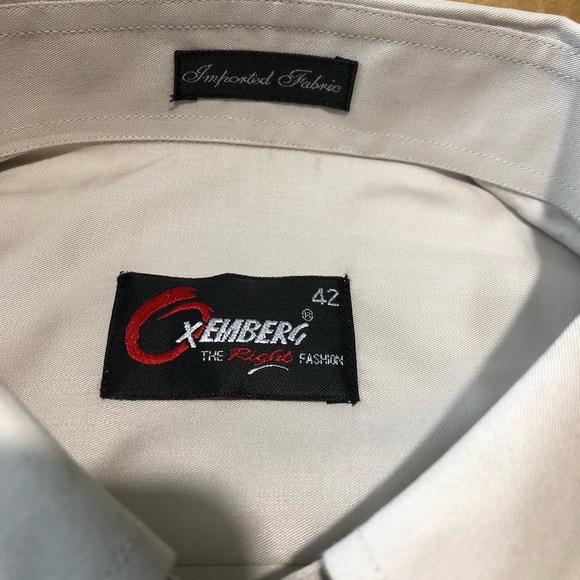 NWT Oxemberg Mens Shirt Size L Large Slim Fit 42 - Picture 5 of 7